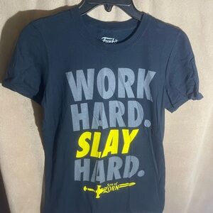 Funko Navy T-Shirt with Gray and Yellow Graphic